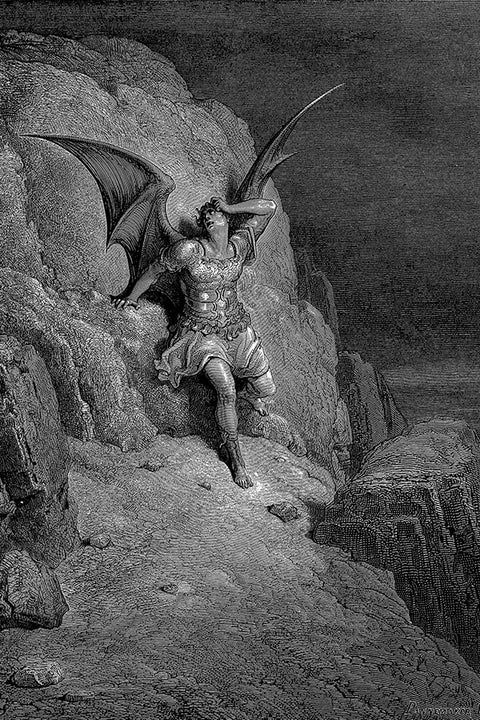 Poster Gustave Dore - Banished - Obras de Arte