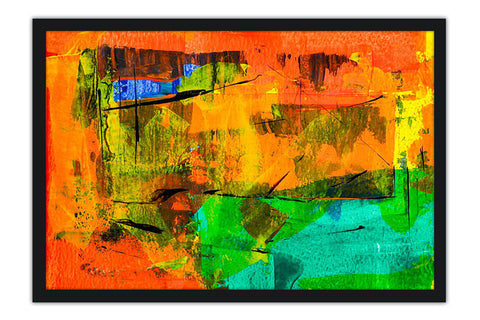 Poster Abstrato - Colors - Laranja e Verde - Arte Decorativa