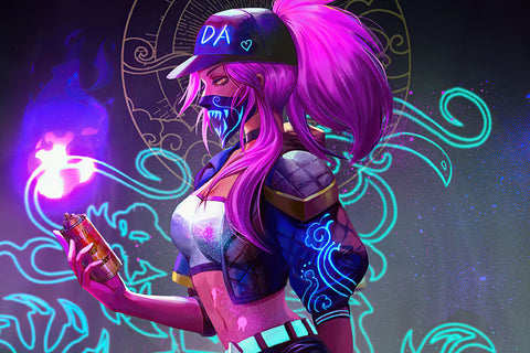 Poster League Of Legends - LOL - Akali - Games