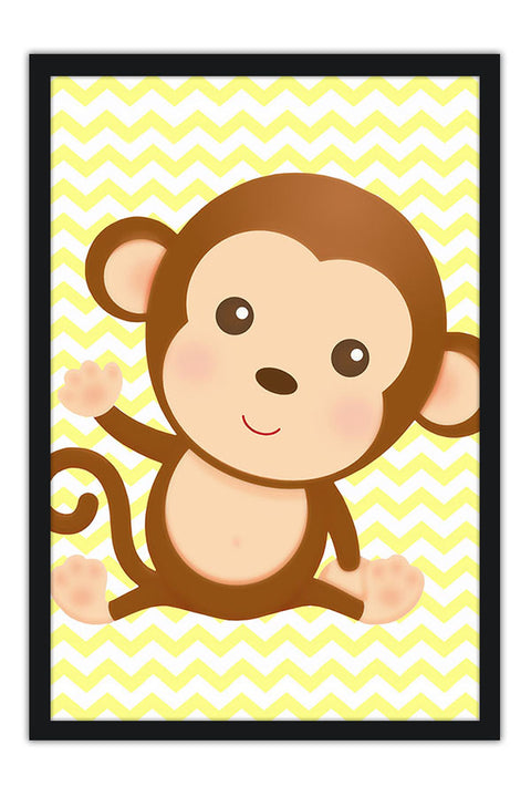 Poster Macaco - Quarto De Bebê - Baby Room - Infantil