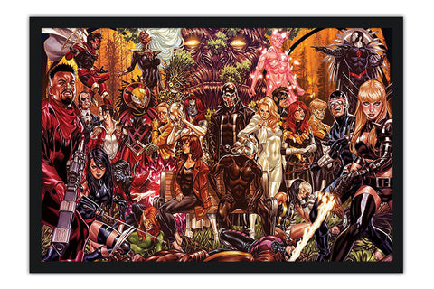 Poster Compilado de Heróis - Marvel - Comics