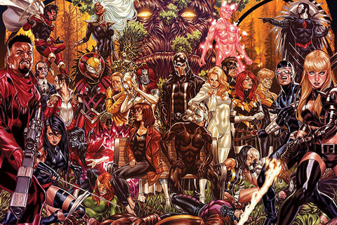 Poster Compilado de Heróis - Marvel - Comics