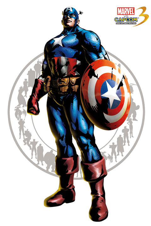 Poster Marvel Vs. Capcom - Captain America - Games