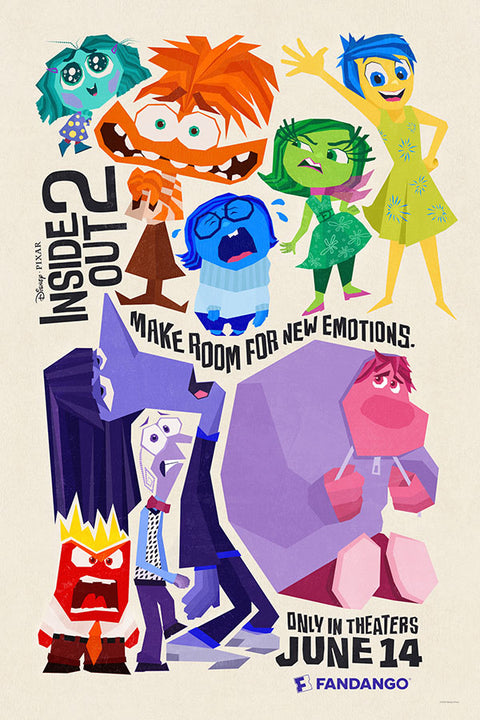 Poster Divertidamente 2 - Inside Out 2 - Animação - Infantil - Filmes