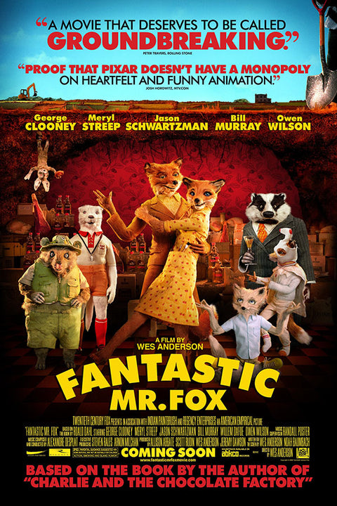 Poster Fantastic Mr Fox - O Fantástico Senhor Raposo - Wes Anderson - Filmes