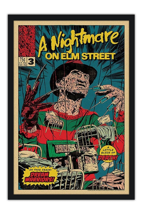 Poster A Nightmare On Elm Street - Hora do Pesadelo - Freddy Krueger - Comics