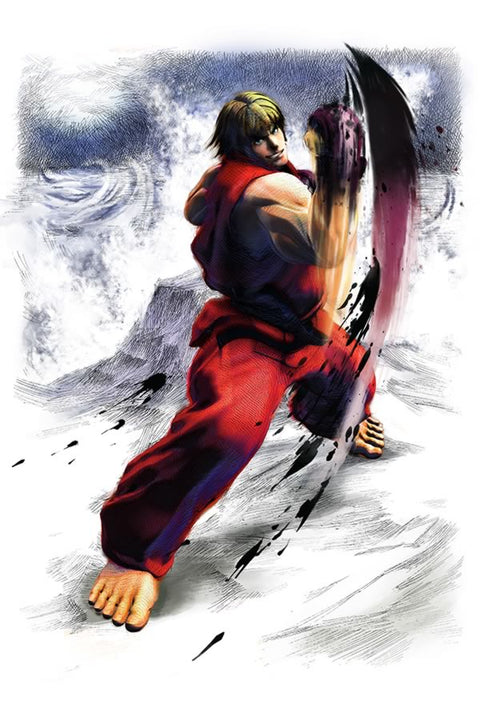 Poster Super Street Fighter - Ken - Games
