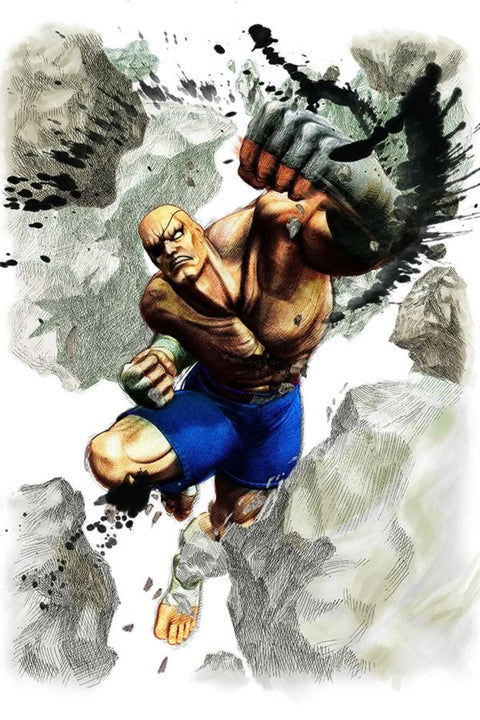Poster Super Street Fighter - Sagat - Games