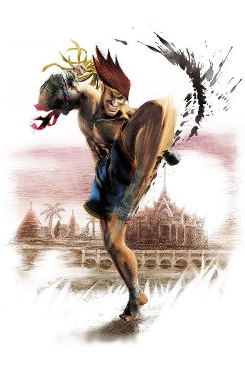 Poster Super Street Fighter - Adon - Games