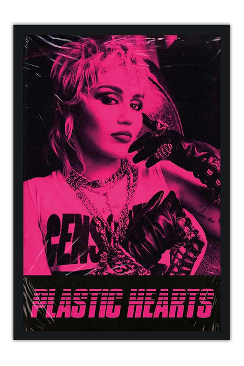 Poster Plastic Hearts - Miley Cyrus - Cantora - Artistas Pop