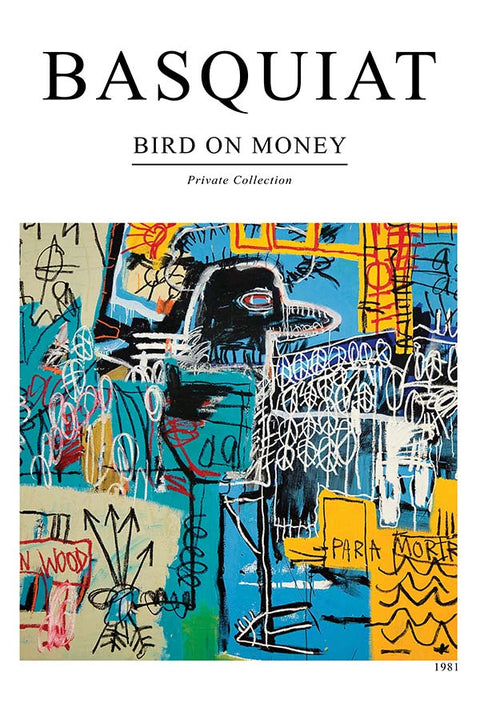 Poster Basquiat - Bird On Money - Obras de Arte