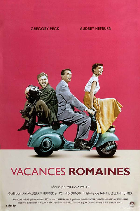 Poster Vacances Romaines - A Princesa e O Plebeu - Audrey Hepburn - Vintage - Filmes