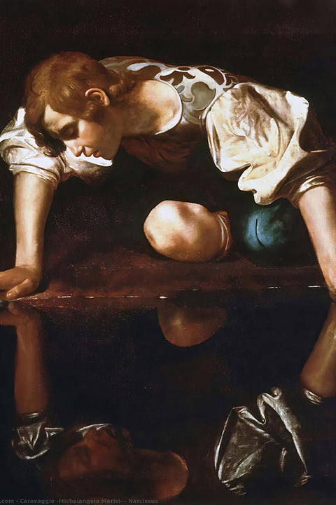 Poster Caravaggio - Narcissus - Obras de Arte