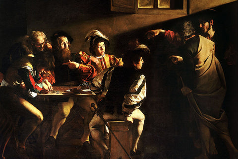 Poster Caravaggio - The Calling Of Saint Matthew - Obras de Arte