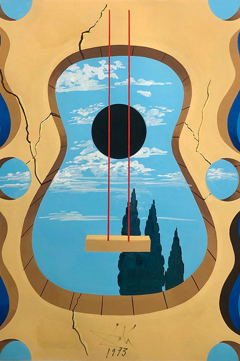 Poster Salvador Dali - Guitar - Obras de Arte