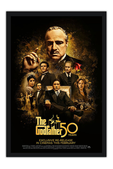 Poster The Godfather - O Poderoso Chefão - Especial 50 Anos - Filmes de Máfia