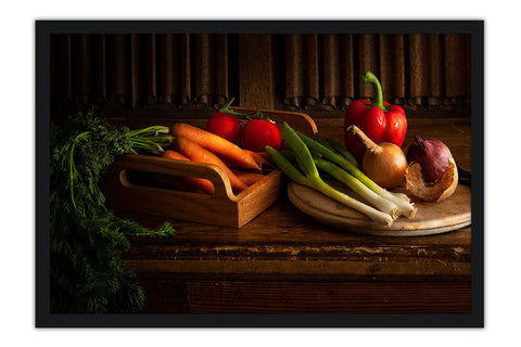 Poster Verduras - Temperos - Cozinha - Chef - Comida - Culinária