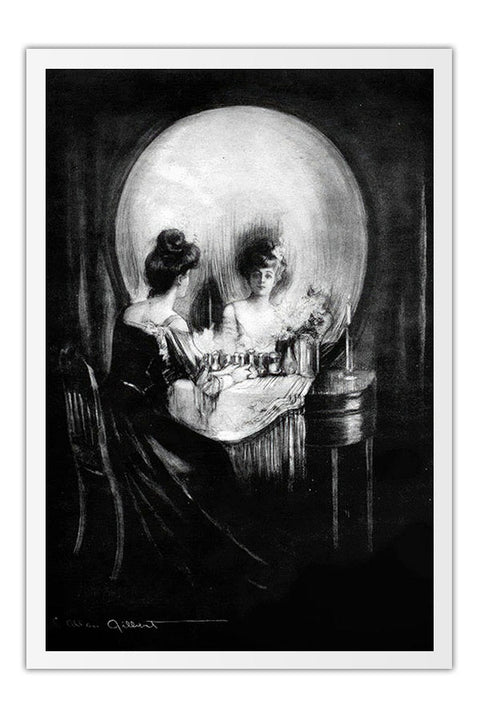 Poster All Is Vanity - Charles Allan Gilbert - Obras de Arte - Moldura branca