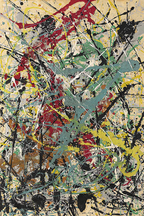 Poster Number 16 (1949) - Jackson Pollock - Arte Abstrata - Obras de Arte - Pôster sem moldura