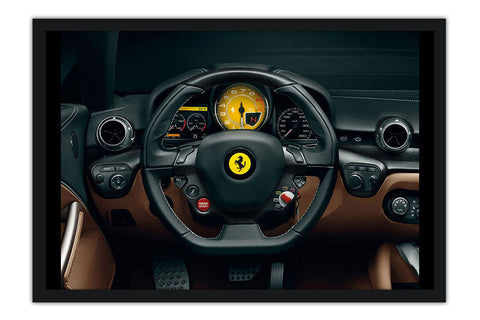 Poster Ferrari F12 Interior - Carros