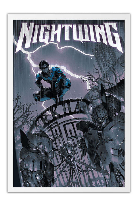 Poster Nightwing Dick Grayson DC Comics - Quadrinhos - Moldura branca