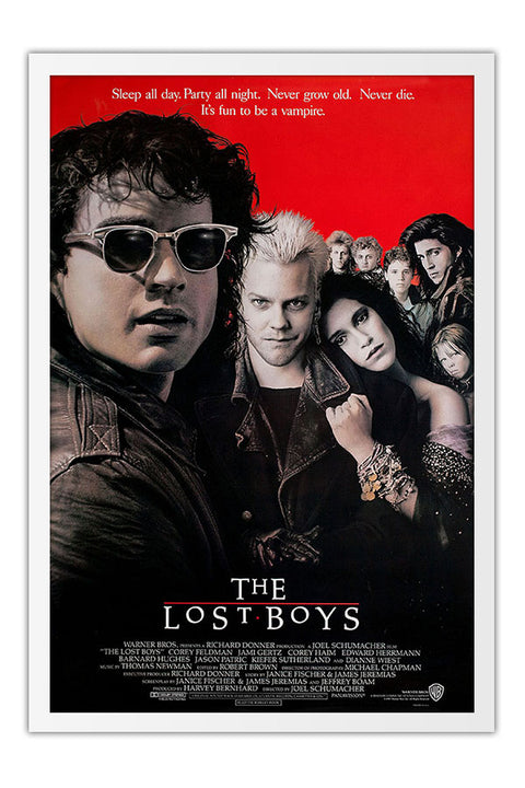 Poster Os Garotos Perdidos the Lost Boys Vampiros - Vintage - Cult - Filmes - Moldura branca