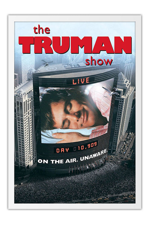Poster O Show de Truman - The Truman Show - Jim Carrey - Cult - Filmes - Moldura branca
