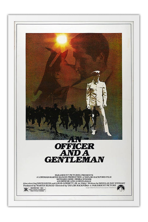 Poster A Força do Destino An Officer and a Gentleman - Clássico - Filmes - Moldura branca