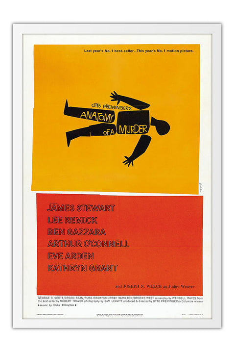 Poster Anatomia de um Crime Anatomy of a Murder - Cinema - Clássico - Filmes - Moldura branca