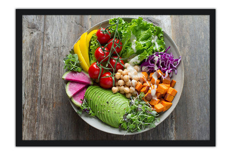 Poster Salada - Frutas e Vegetais - Culinária - Cozinhar - Chef - Cozinha - Comida