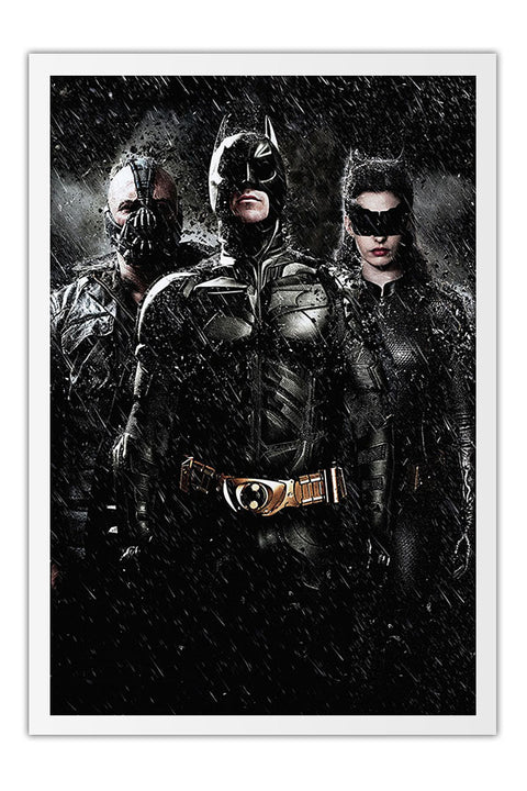 Poster Batman o Cavaleiro das Trevas Ressurge the Dark Knight Rises - Filmes - Moldura branca