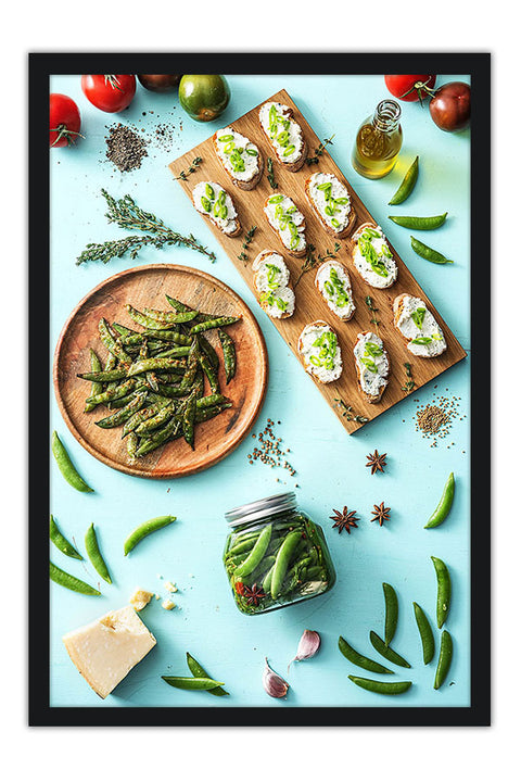 Poster Salada - Frutas e Vegetais - Culinária - Cozinhar - Chef - Cozinha - Comida