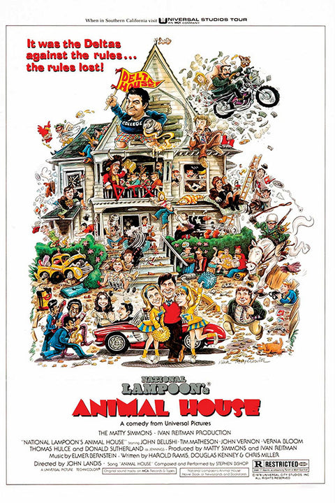 Poster Clube dos Cafajestes Animal House - Comédia - Cult - Filmes - Pôster sem moldura