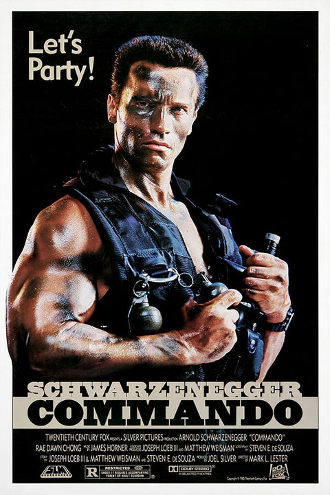 Poster Comando para Matar - Commando - Arnold Schwarzenegger - Clássico - Filmes - Pôster sem moldura