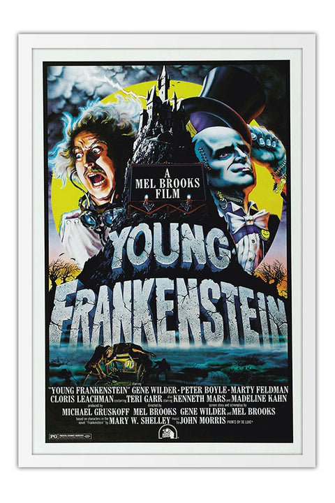 Poster O Jovem Frankenstein Young Frankenstein - Clássico - Cult - Filmes - Moldura branca