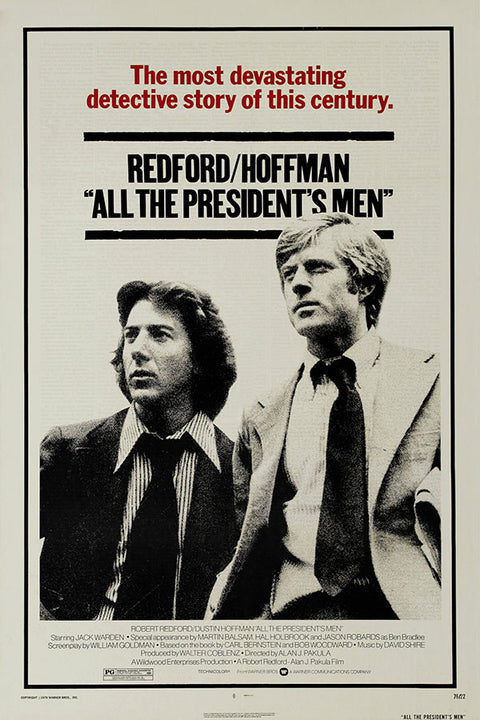 Poster Todos os Homens do Presidente All the Presidents Men - Clássico - Filmes - Pôster sem moldura