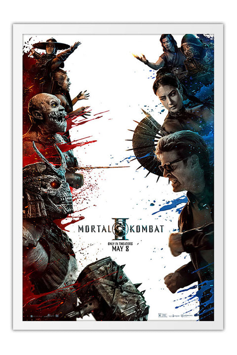 Poster Mortal Kombat 2 Ação Aventura Games - Filmes - Moldura branca