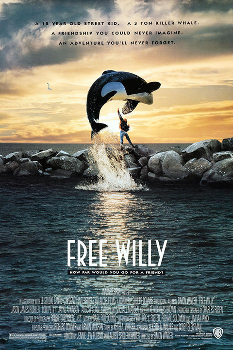 Poster Free Willy - Vintage - Retrô - Filmes