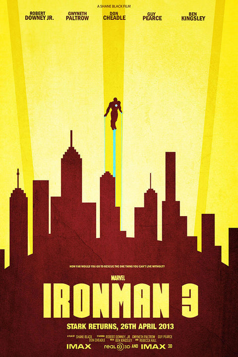 Poster Homem Ferro 3 - Iron Man - Minimalista - Filmes