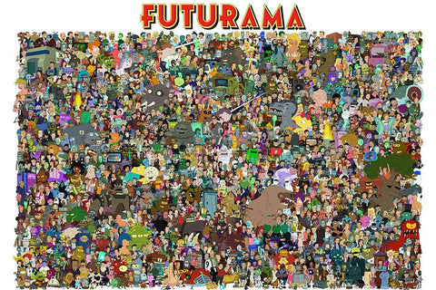 Poster Todos Os Personagens do Futurama - Séries