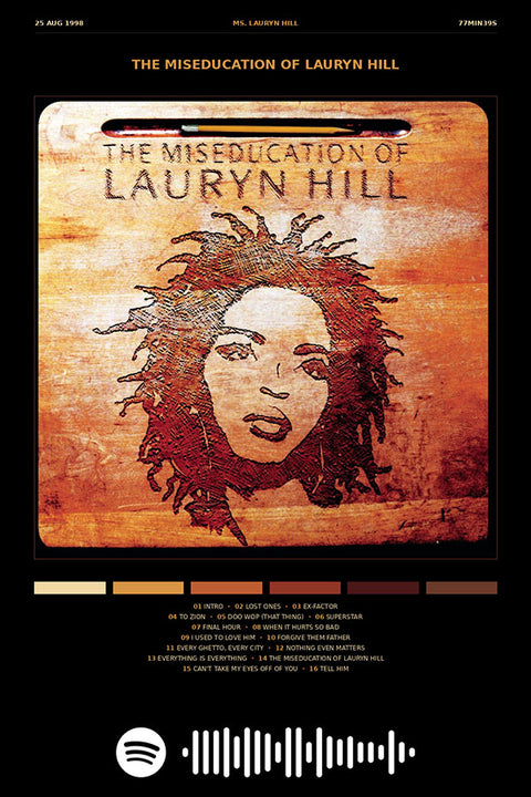 Poster Lauryn Hill the Miseducation of Lauryn Hill - Blackprint - Hip Hop - Pôster sem moldura