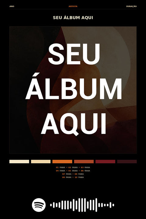 Poster Seu Álbum Aqui - Blackprint - Personalizados - Pôster sem moldura