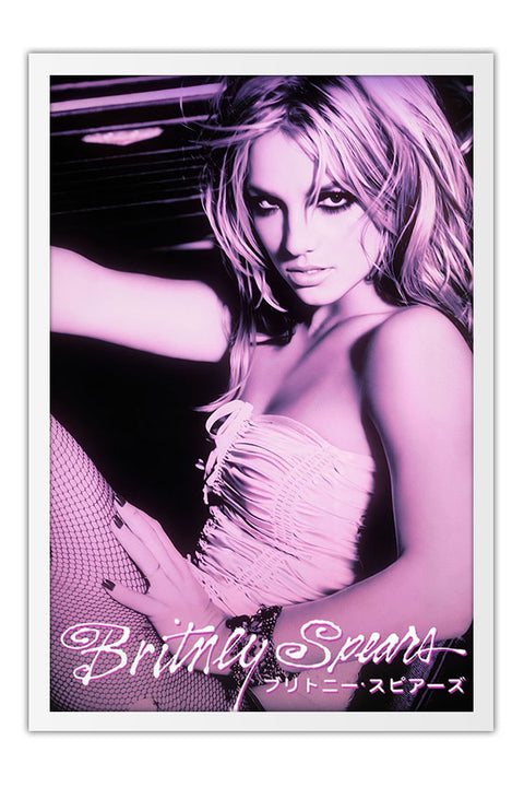 Poster Britney Spears - Artistas Pop - Moldura branca