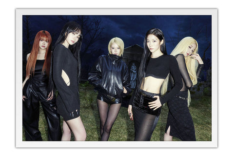 Poster LE SSERAFIM - K-Pop - Artistas Pop - Moldura branca