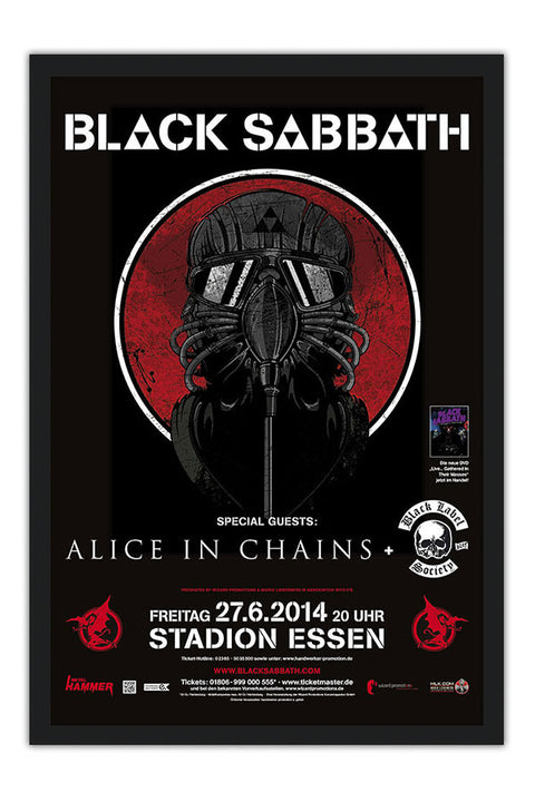 Poster Black Sabbath - Cartaz do Show com Alice in Chains - Bandas de Rock