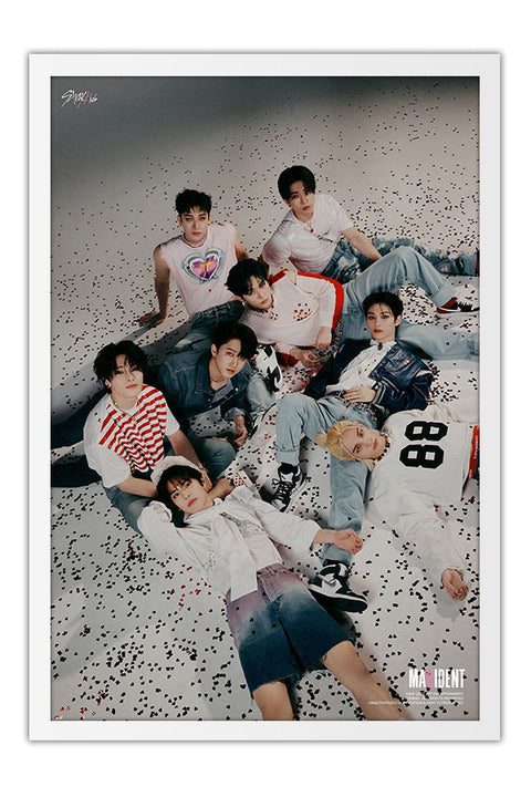 Poster Stray Kids - K-Pop - Artistas Pop - Moldura branca