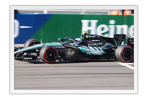 Poster Kimi Antonelli Mercedes - Fórmula 1 - Moldura branca