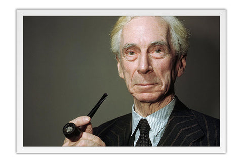 Poster Bertrand Russell Filósofo - Retrato - Personalidades - Moldura branca
