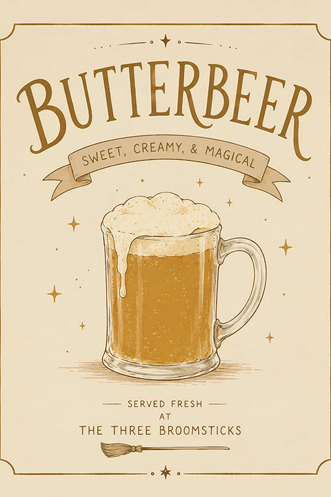 Poster Butterbeer Harry Potter - Vintage - Filmes - Pôster sem moldura
