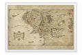 Poster  Mapa da Terra Média - Hobbit e Senhor dos Anéis